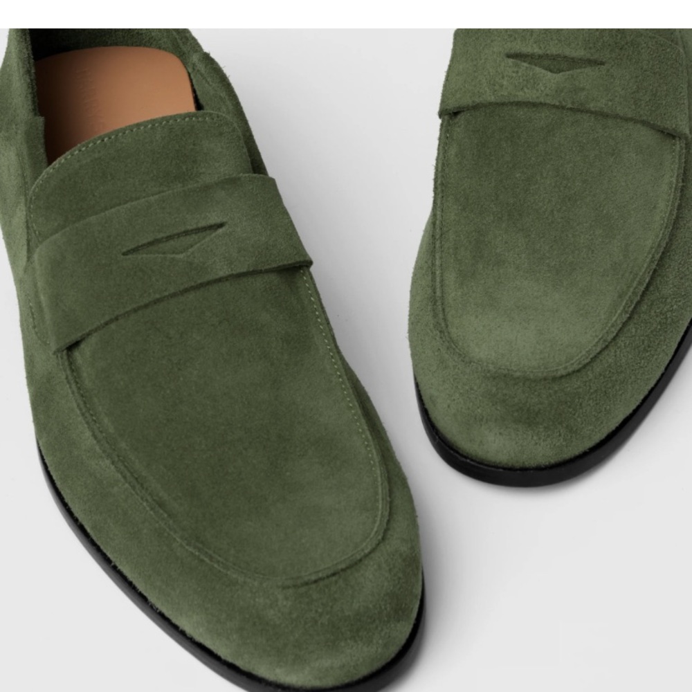 Harry's of London suede loafers size 9.5 / 43.5 green slip on men's loafers - Picture 12 of 12